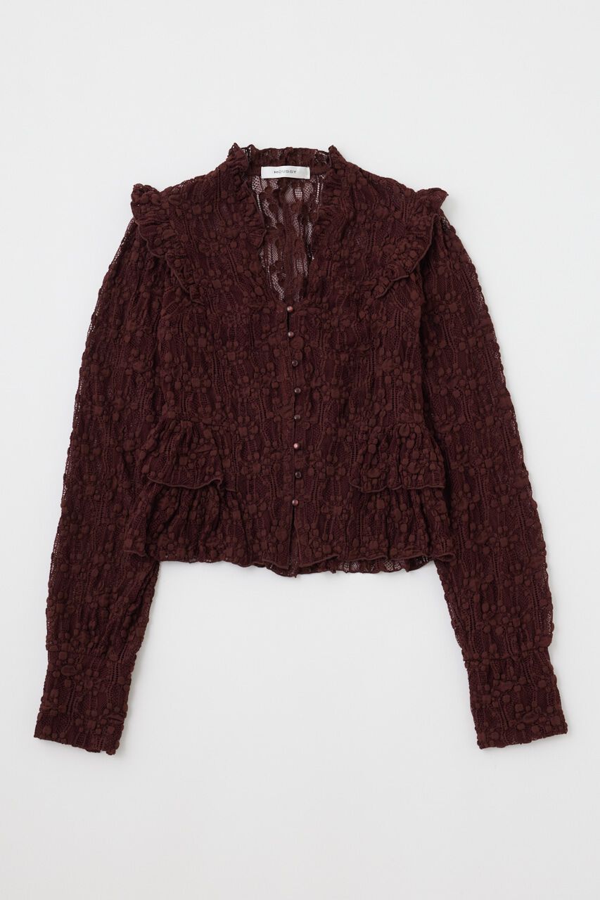 MOUSSY「RUFFLE LACY CUT ブラウス」|Tシャツ・カットソー|