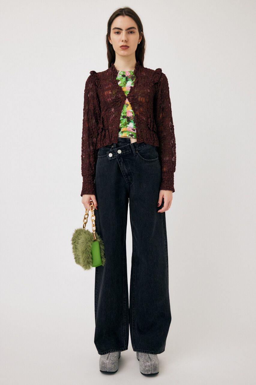 MOUSSY「RUFFLE LACY CUT ブラウス」|Tシャツ・カットソー|