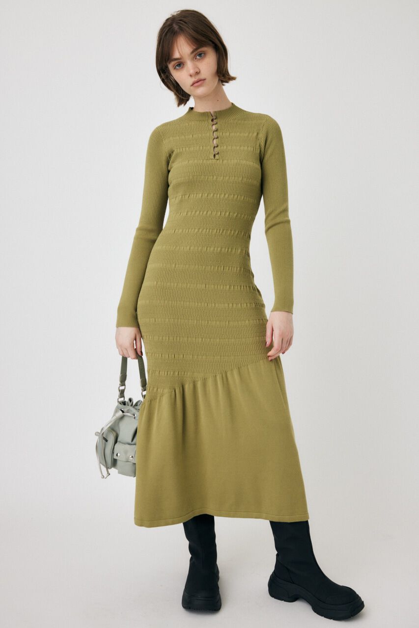 MOUSSY「FLARE HEM KNIT ドレス」|ワンピース|