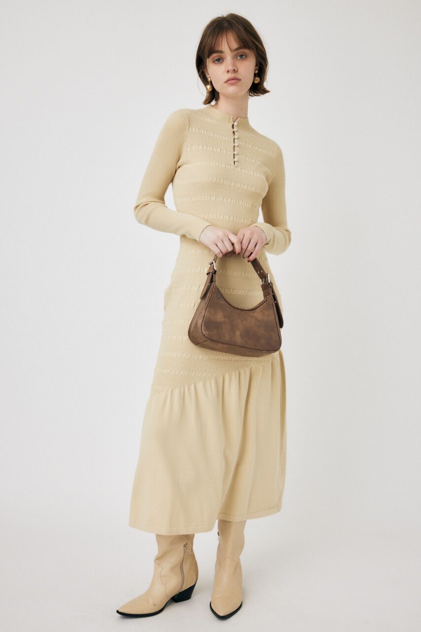 MOUSSY「FLARE HEM KNIT ドレス」|ワンピース|