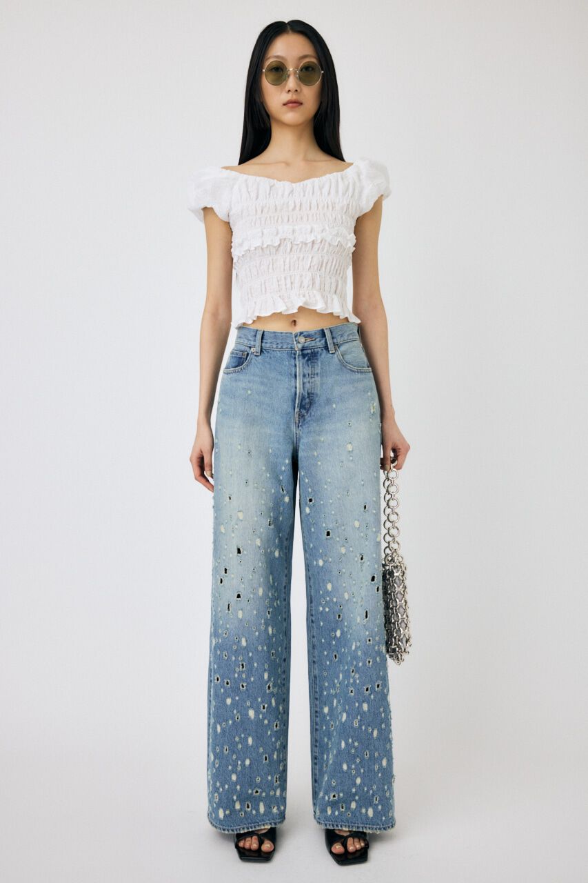 MOUSSY「GATHER FLOWER ブラウス」|シャツ・ブラウス|