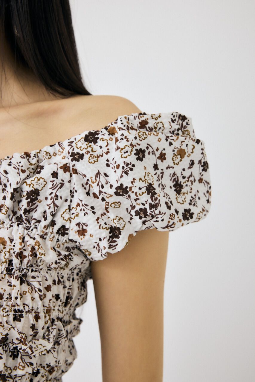 MOUSSY「GATHER FLOWER ブラウス」|シャツ・ブラウス|