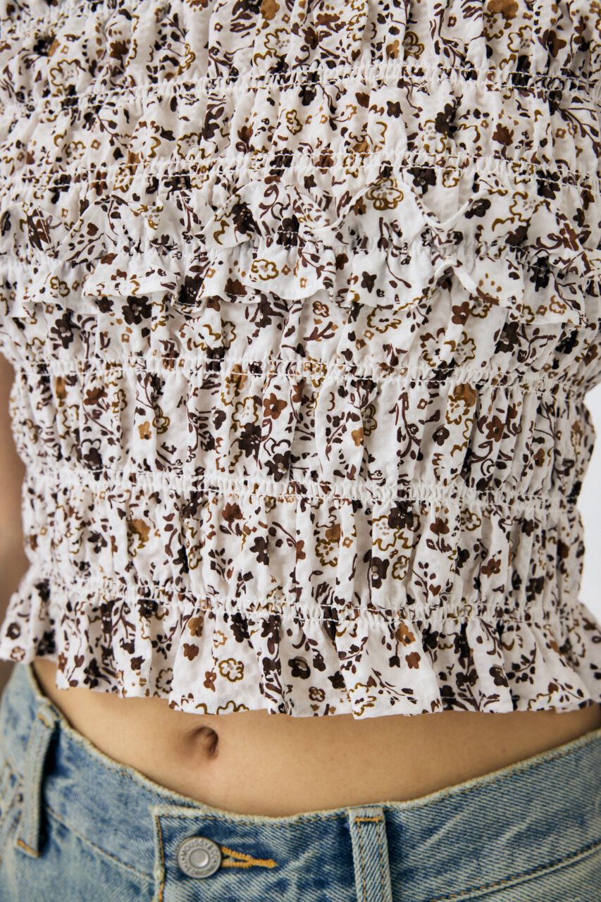 MOUSSY「GATHER FLOWER ブラウス」|シャツ・ブラウス|