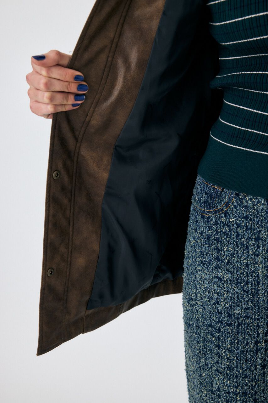 MOUSSY「AGED F/LEATHER MIDDLE ジャケット」|その他|