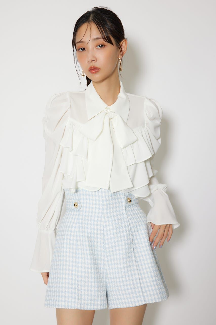 rienda「BIGリボンシフォンブラウス」|シャツ・ブラウス|WHT