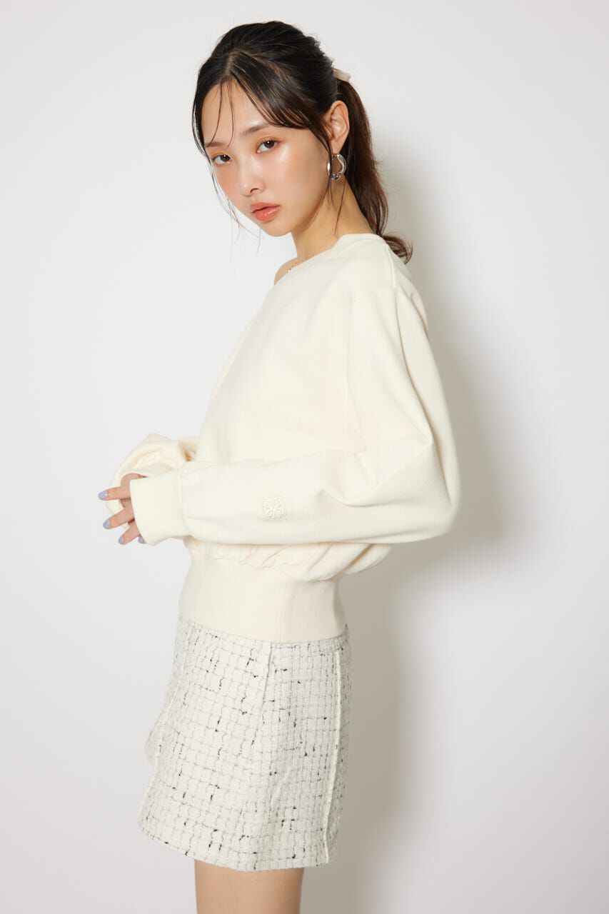 rienda「ワンショルダーボリュームスウェットトップス」|Tシャツ・カットソー|