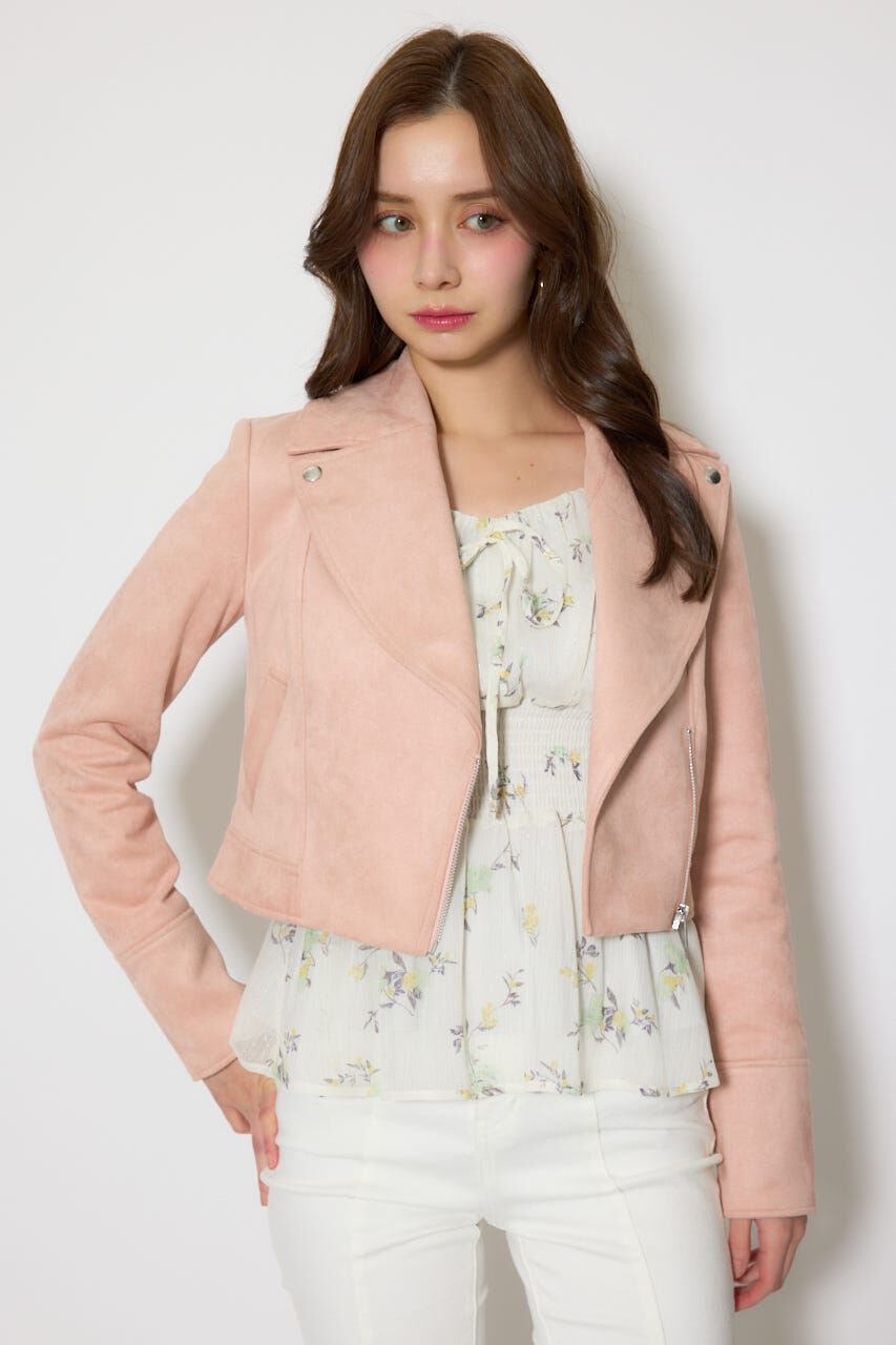 rienda「26SSフェイクスエードライダースジャケット」|その他|PNK