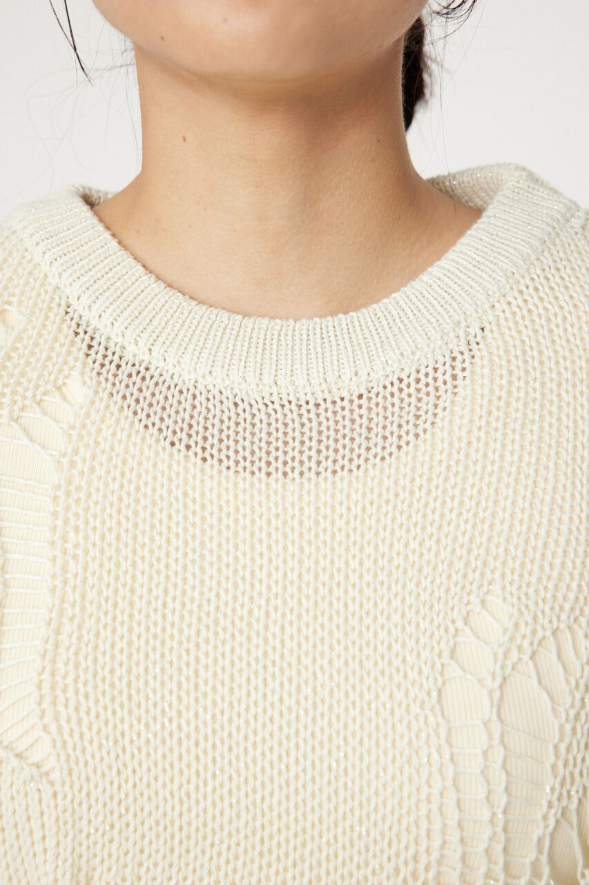 RODEO CROWNS「ダメージニットトップス」|ニット・セーター|