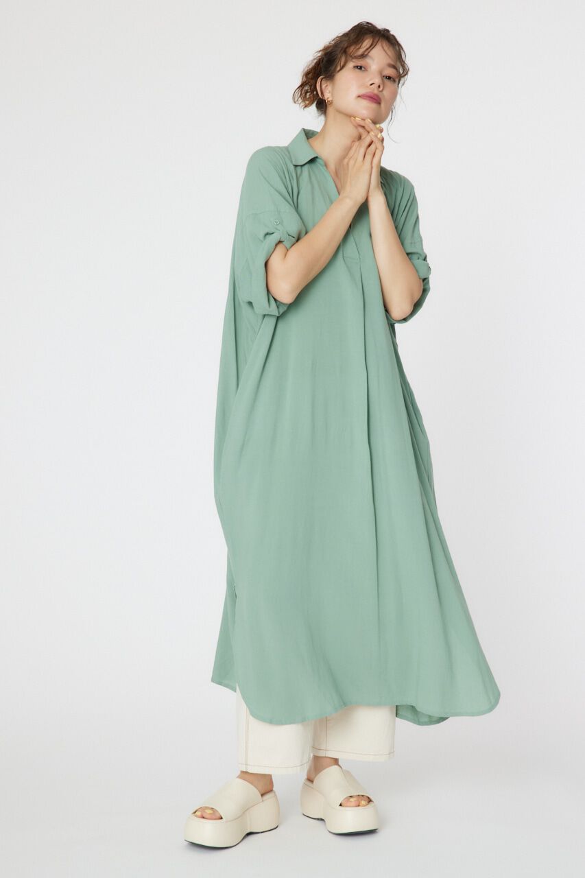 RODEO CROWNS「スキッパーシャツワンピース」|ワンピース|