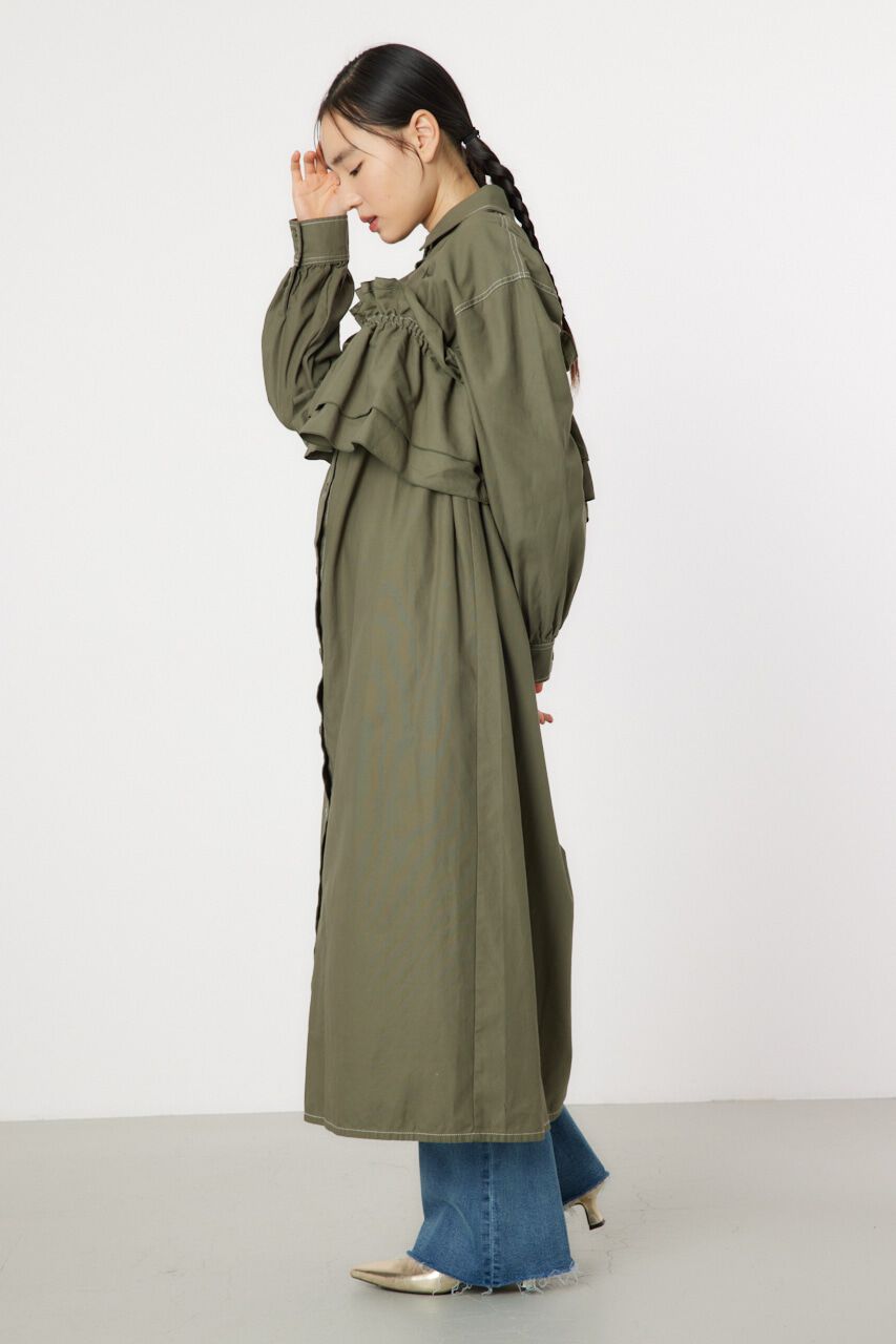 RODEO CROWNS「フリルレイヤードミリタリーロングワンピース」|ワンピース|