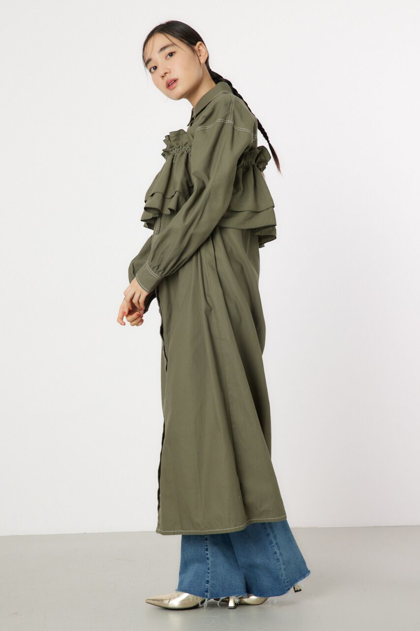 RODEO CROWNS「フリルレイヤードミリタリーロングワンピース」|ワンピース|