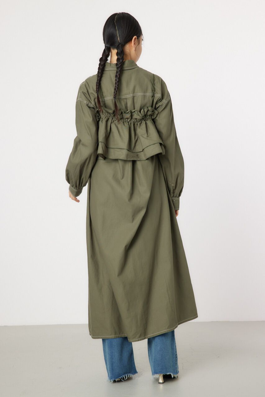 RODEO CROWNS「フリルレイヤードミリタリーロングワンピース」|ワンピース|