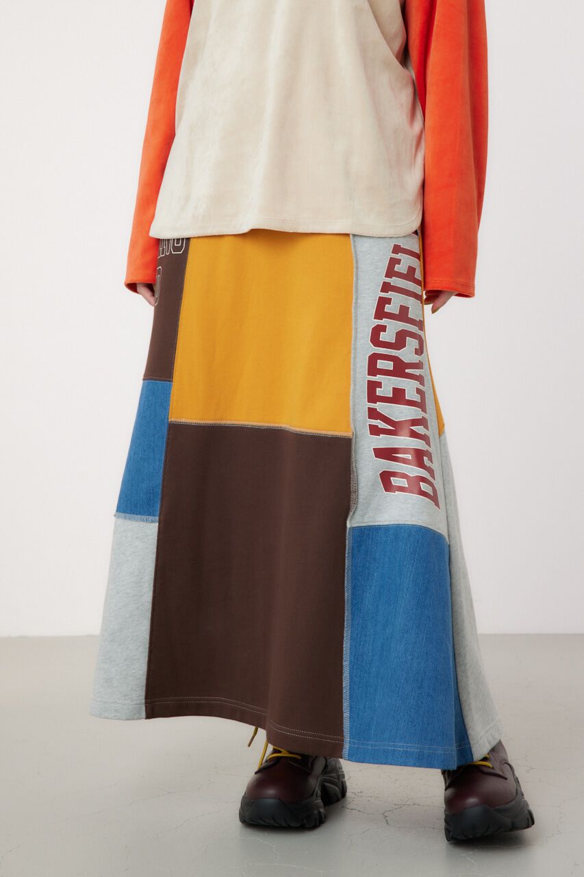 RODEO CROWNS「カスタム college マキシスカート」|スカート|柄BRN5