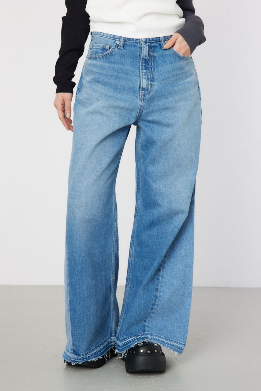 RODEO CROWNS「フレア バギーパンツ」|デニム|