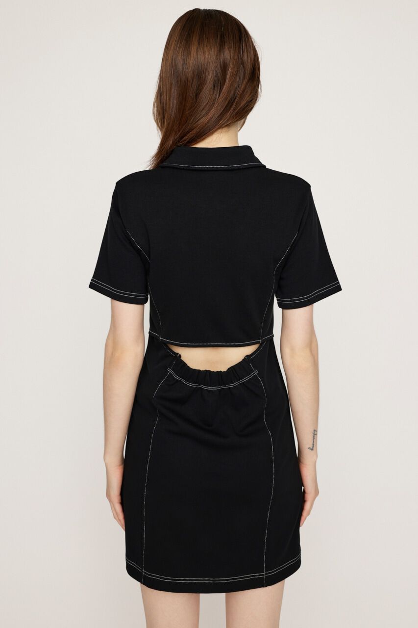 SLY「FRONT ZIP BACK OPEN ショートワンピース」|ワンピース|