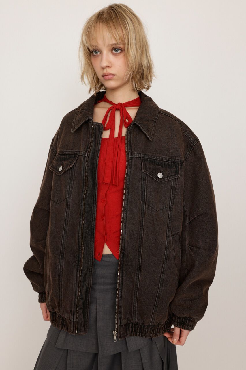 SLY「FRONT ZIP DENIM ブルゾン」|デニムジャケット|