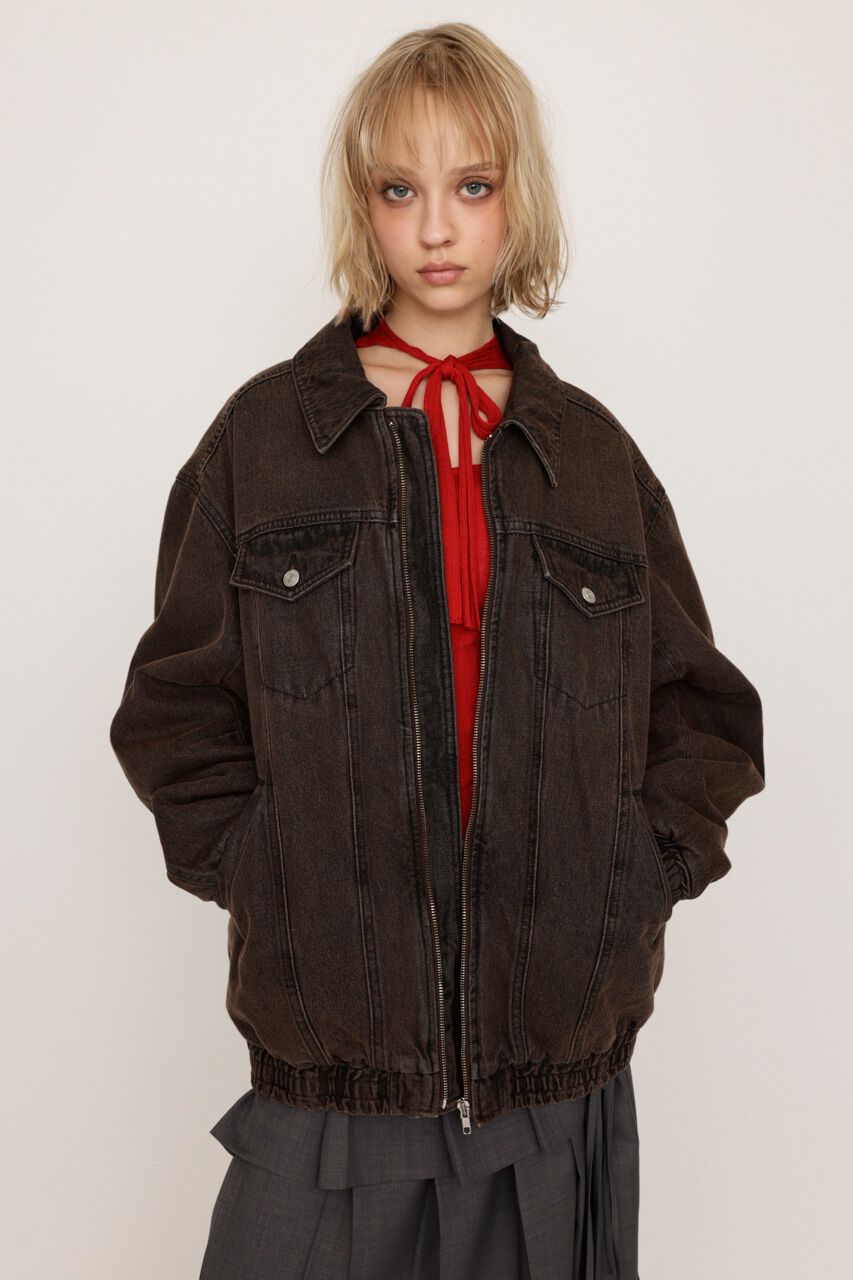 SLY「FRONT ZIP DENIM ブルゾン」|デニムジャケット|