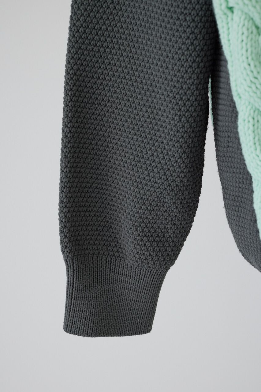 RIM.ARK 「Pattern combination knit CD」|カーディガン|