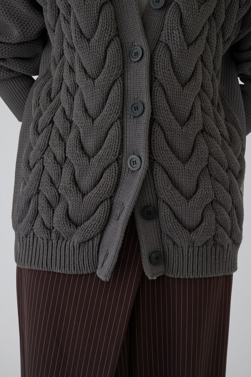 RIM.ARK 「Pattern combination knit CD」|カーディガン|