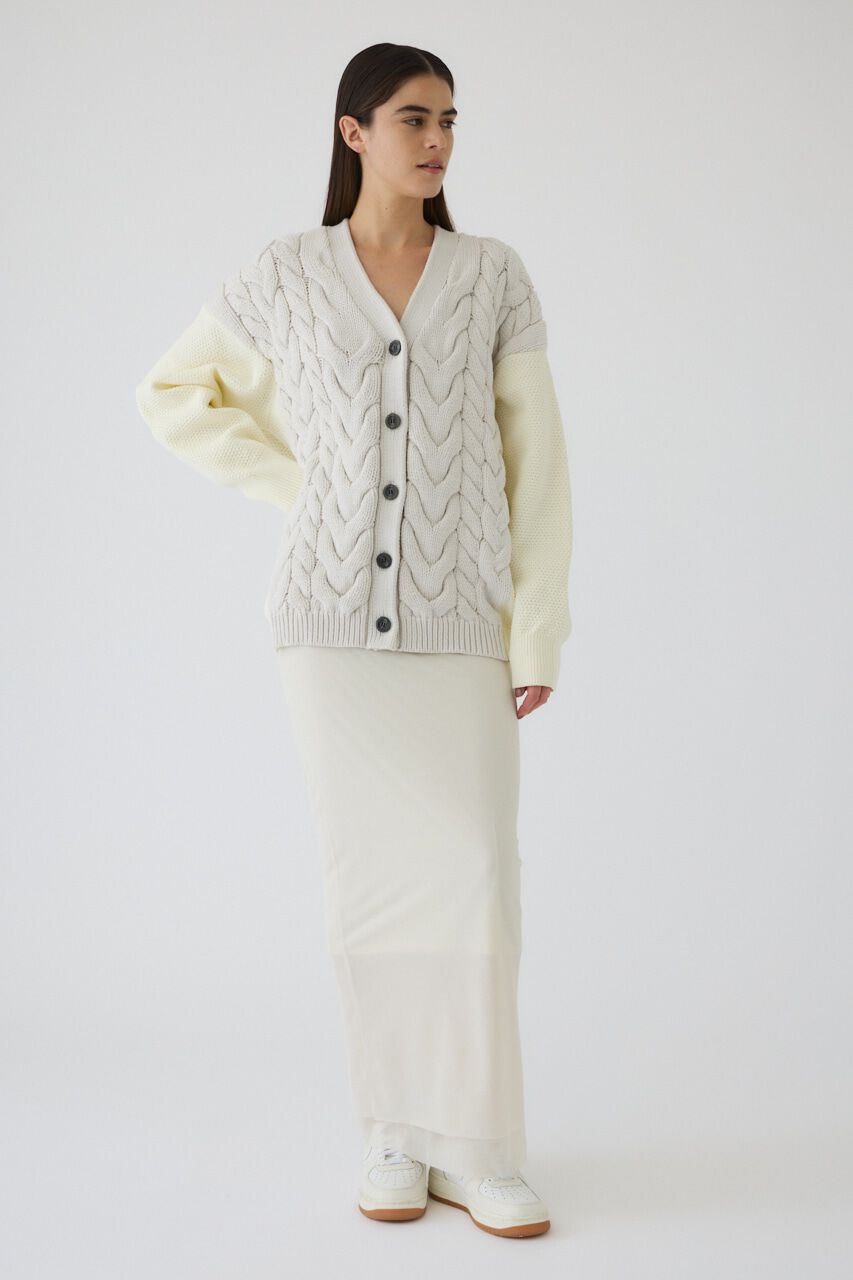 RIM.ARK 「Pattern combination knit CD」|カーディガン|