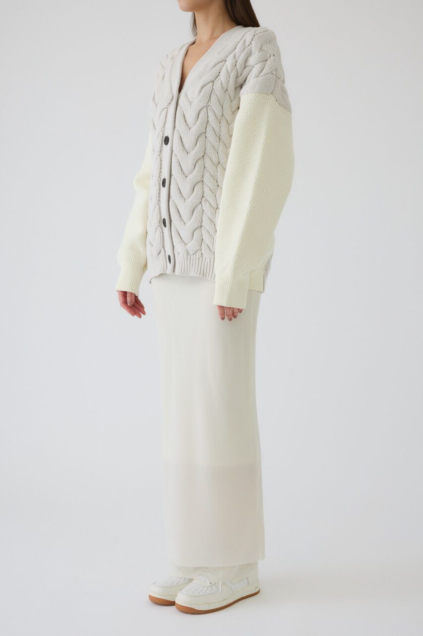 RIM.ARK 「Pattern combination knit CD」|カーディガン|