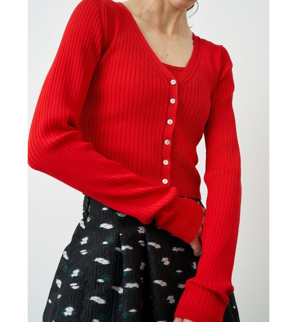 ELENDEEK「TANK SET COMPACT CD」|カーディガン|レッド
