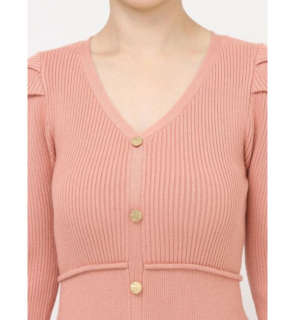 RESEXXY「ゴールドボタンタイトニットワンピース」|ワンピース|