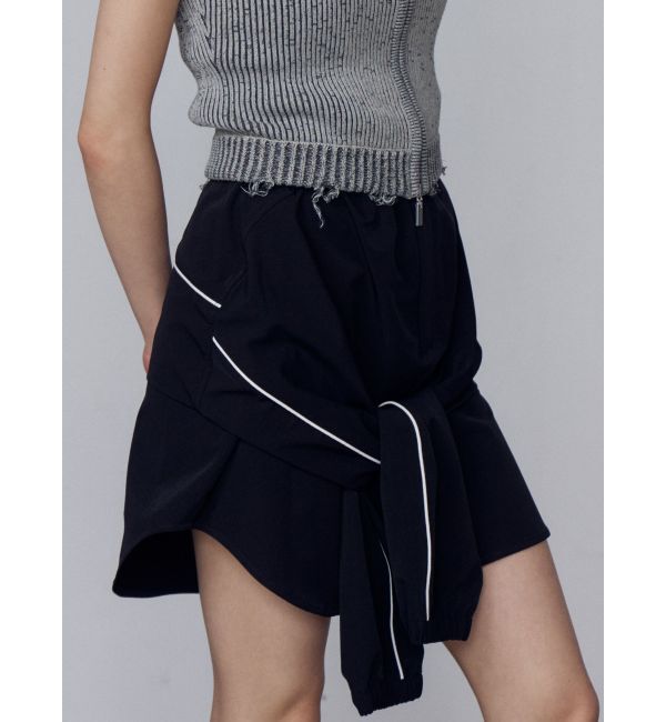 EMODA「ラップレイヤードスカート」|スカート|ブラック