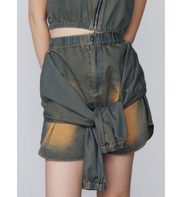 EMODA「ラップレイヤードスカート」|スカート|ブルー