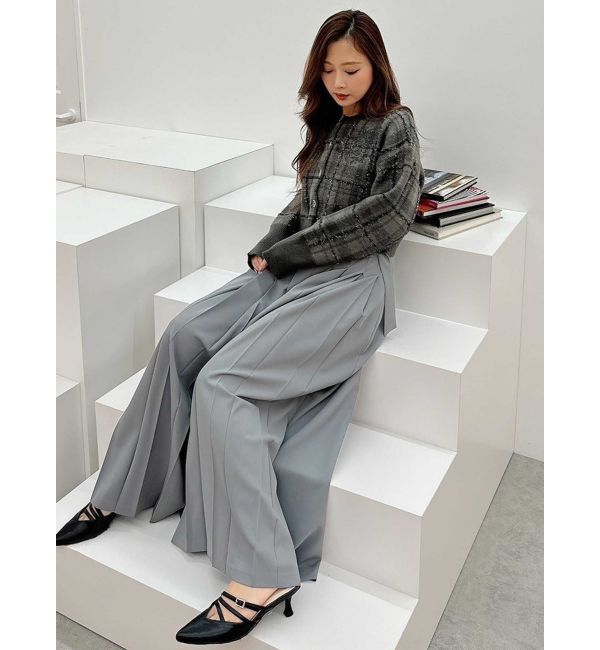 MERCURYDUO「ハイウエストプリーツワイドパンツ」|その他|