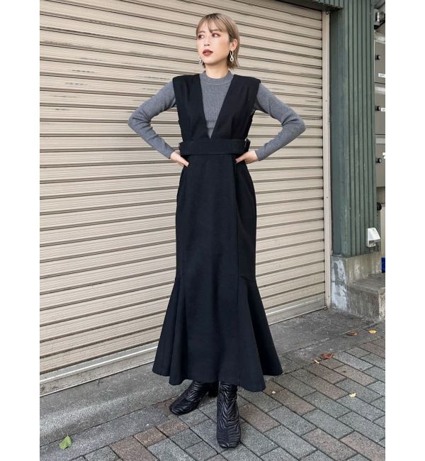 MURUA「サイドベルトジャンパースカート」|ジャンパースカート|