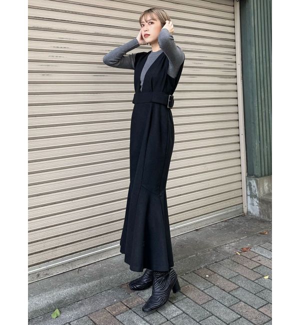 MURUA「サイドベルトジャンパースカート」|ジャンパースカート|