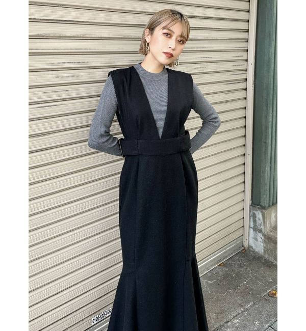 MURUA「サイドベルトジャンパースカート」|ジャンパースカート|