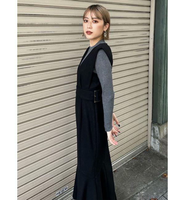 MURUA「サイドベルトジャンパースカート」|ジャンパースカート|