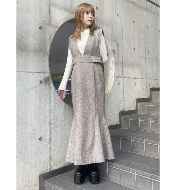 MURUA「サイドベルトジャンパースカート」|ジャンパースカート|