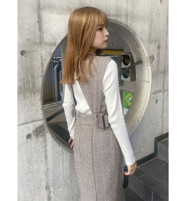 MURUA「サイドベルトジャンパースカート」|ジャンパースカート|