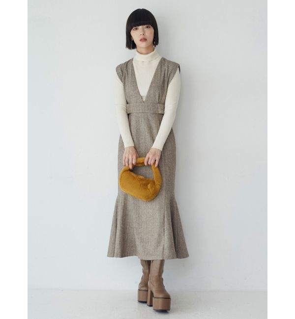 MURUA「サイドベルトジャンパースカート」|ジャンパースカート|
