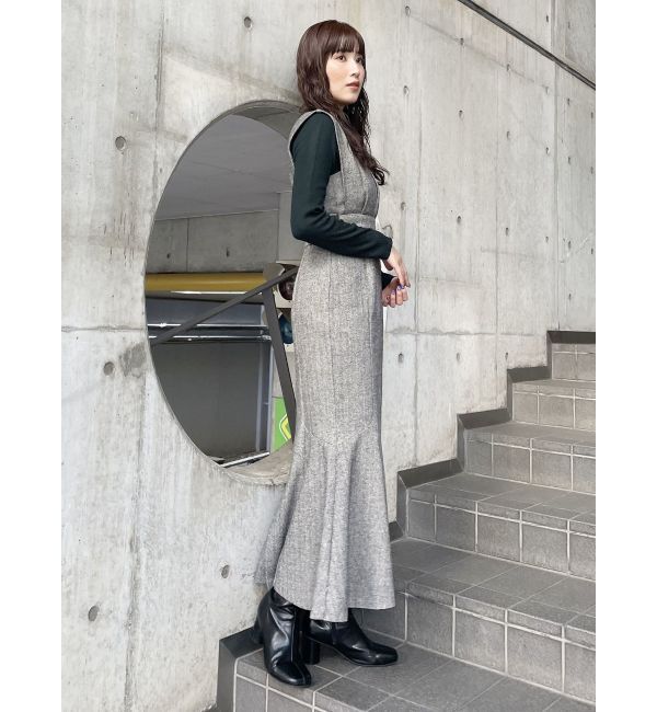 MURUA「サイドベルトジャンパースカート」|ジャンパースカート|