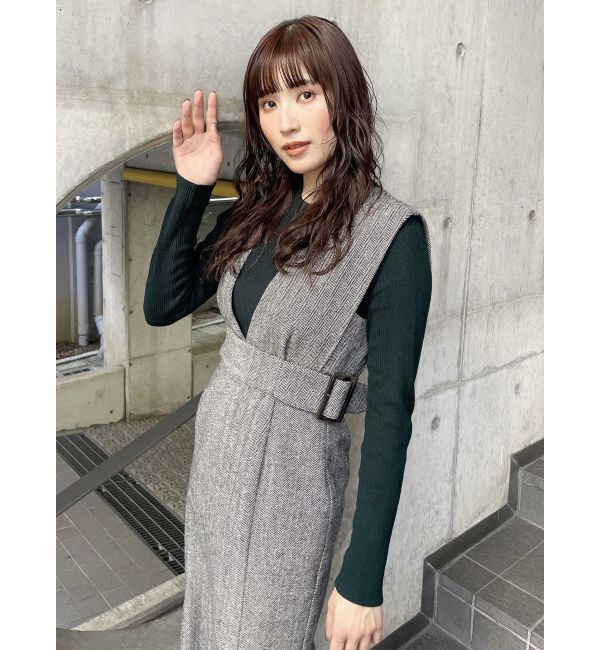 MURUA「サイドベルトジャンパースカート」|ジャンパースカート|