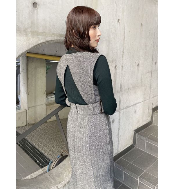 MURUA「サイドベルトジャンパースカート」|ジャンパースカート|