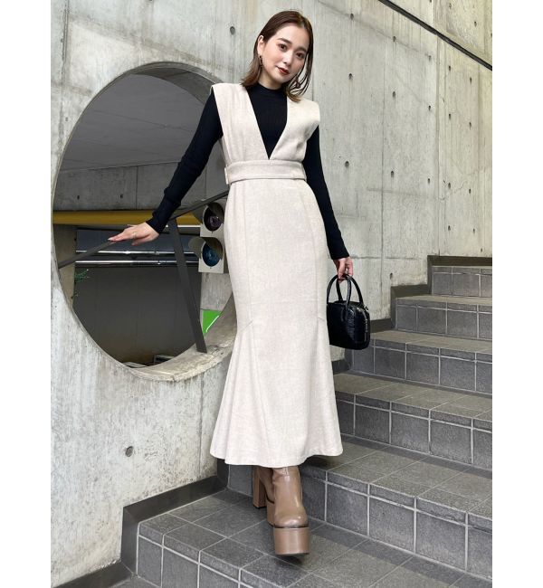 MURUA「サイドベルトジャンパースカート」|ジャンパースカート|