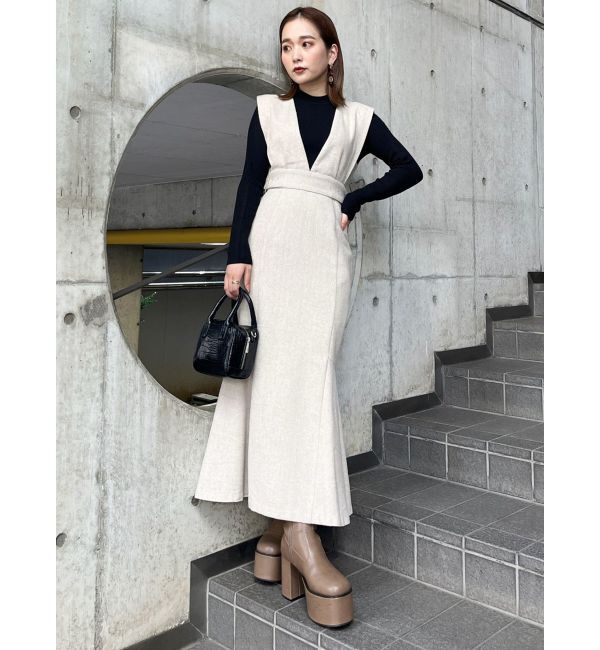 MURUA「サイドベルトジャンパースカート」|ジャンパースカート|