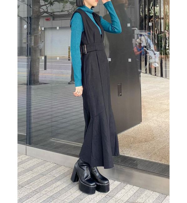 MURUA「サイドベルトジャンパースカート」|ジャンパースカート|