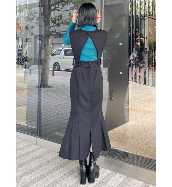 MURUA「サイドベルトジャンパースカート」|ジャンパースカート|