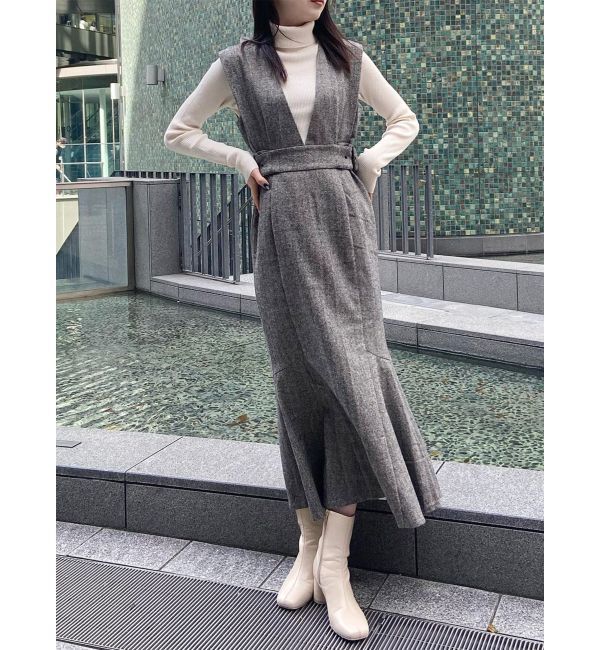 MURUA「サイドベルトジャンパースカート」|ジャンパースカート|