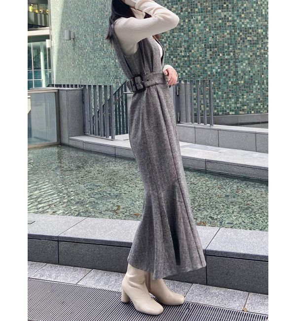 MURUA「サイドベルトジャンパースカート」|ジャンパースカート|