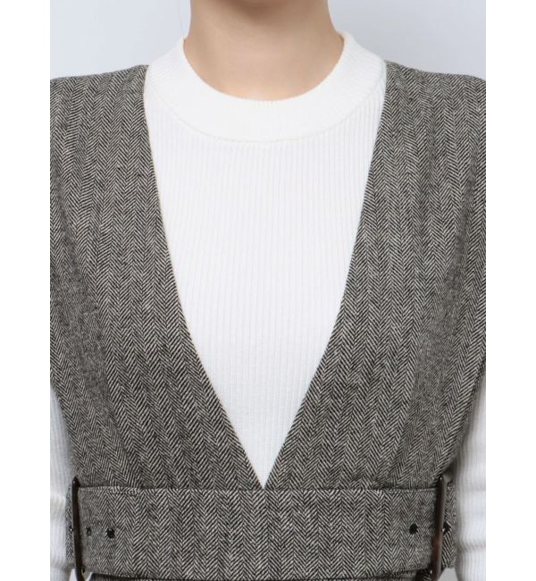 MURUA「サイドベルトジャンパースカート」|ジャンパースカート|