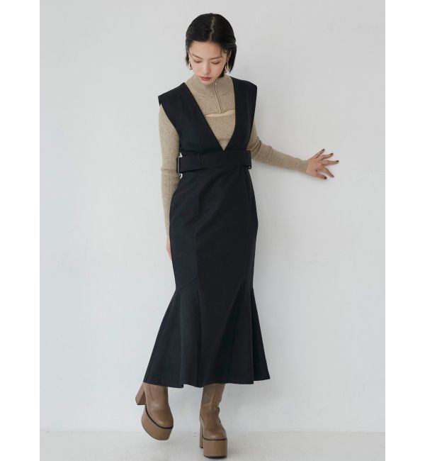 MURUA「サイドベルトジャンパースカート」|ジャンパースカート|