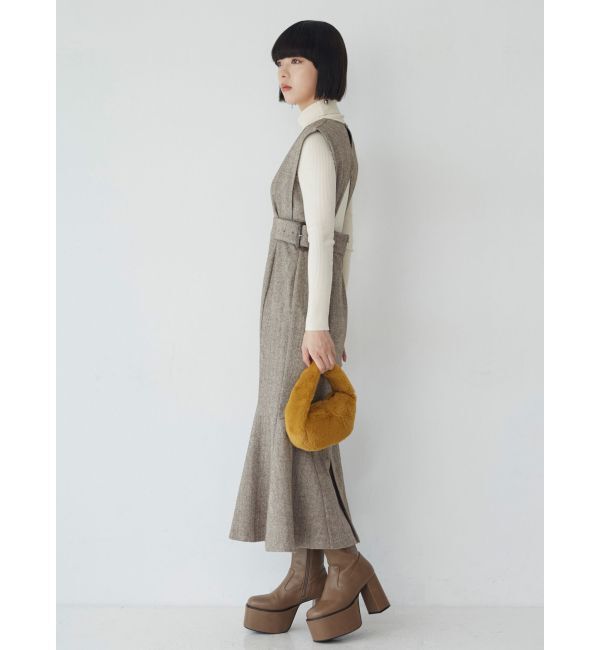 MURUA「サイドベルトジャンパースカート」|ジャンパースカート|