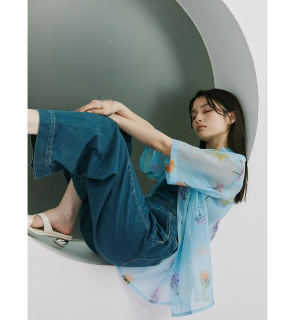 MURUA「フラワーシアーオープンカラーシャツ【WEB限定】」|シャツ・ブラウス|